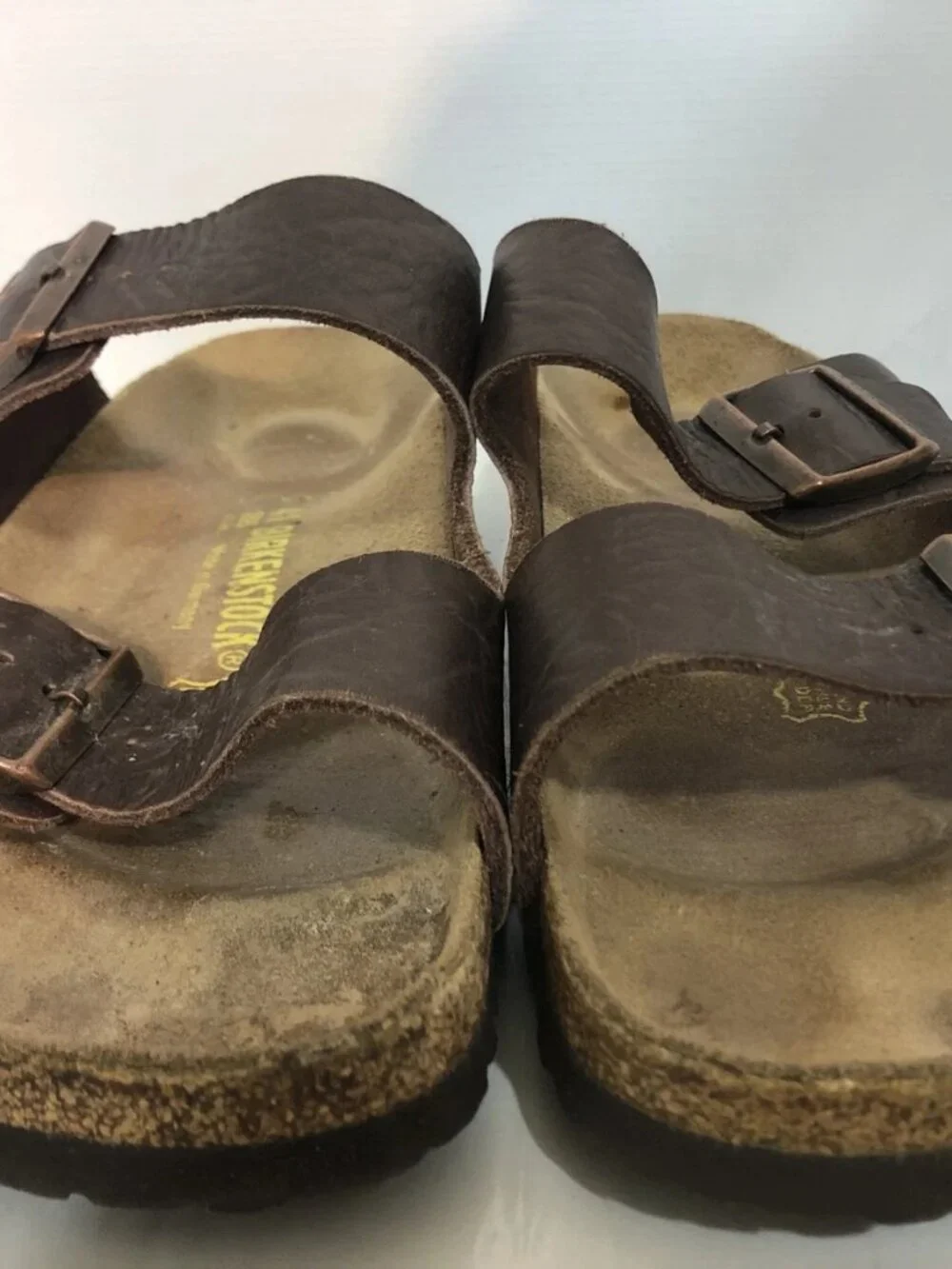 Birkenstock 265 Arizona Chocolate Brown Strappy Buckle Sandal Size 8-8 1/2